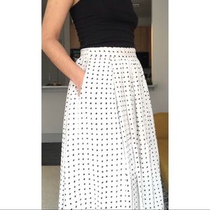Vintage Polka Dot Midi Skirt
